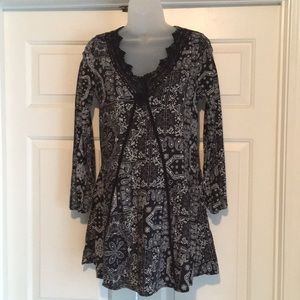 Paisley design mini dress